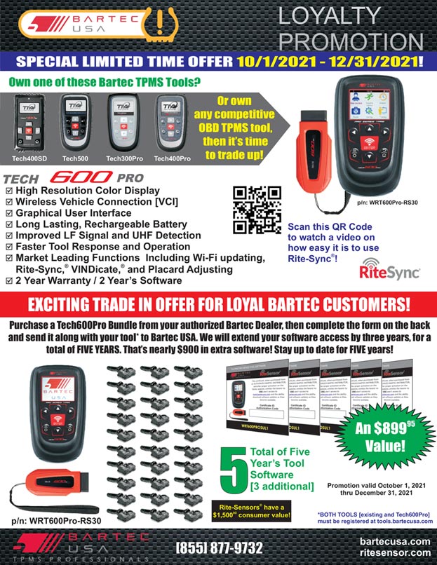 New USA & Canada TPMS Tool Promotions