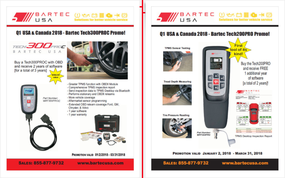 New Canada TPMS Tool Promotions Announced