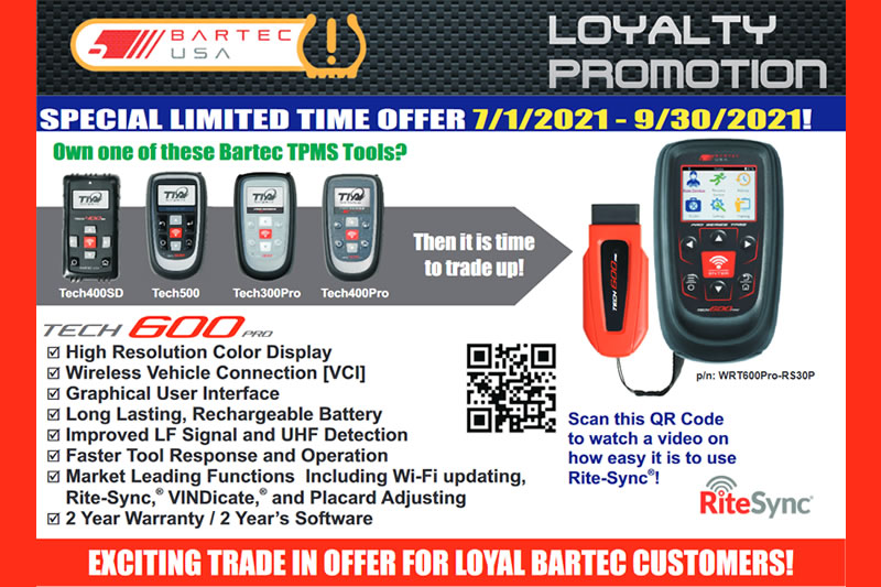 USA & Canada TPMS Trade Up Promotions Announced