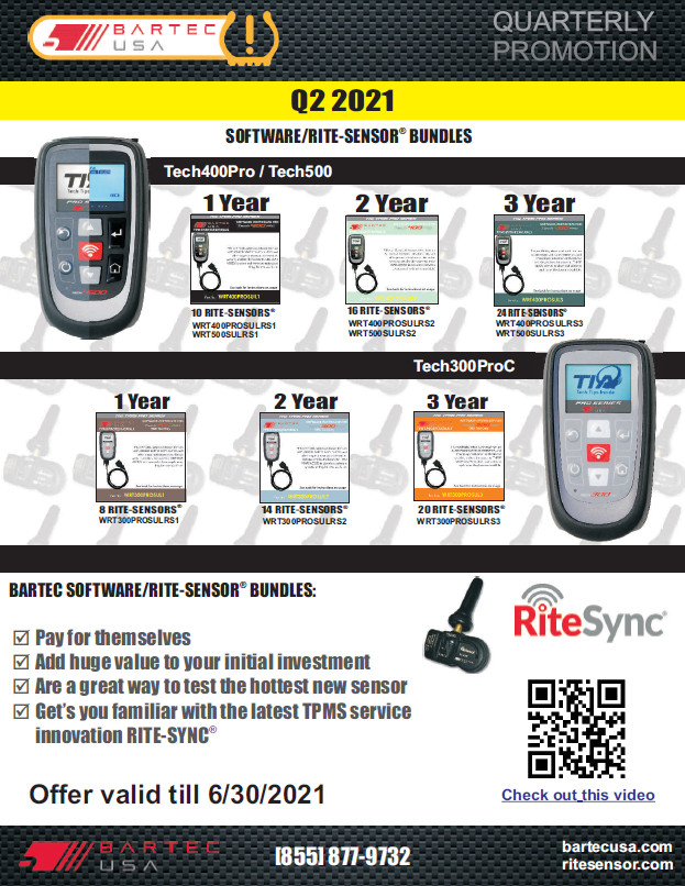 TPMS Promotions for Q2 2021