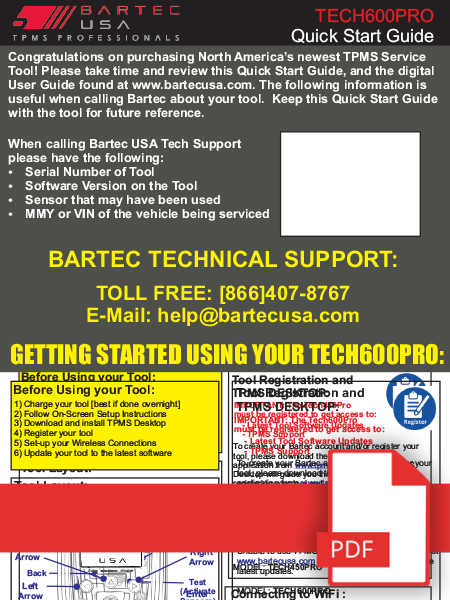 Tech600Pro Quick Start Guide Tech600Pro Quick Start Guide