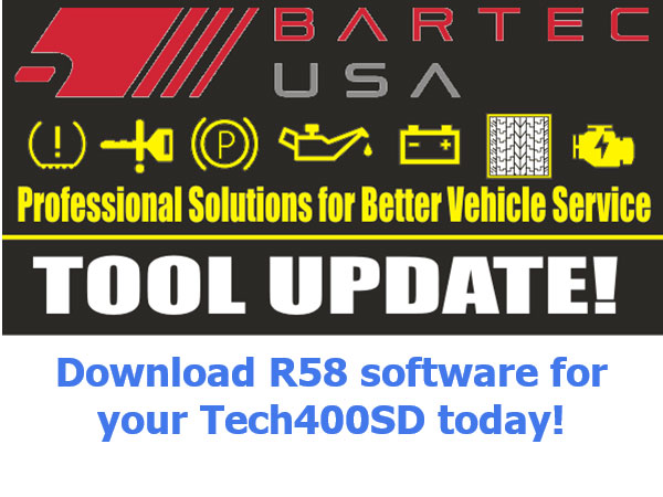 Bartec tool Software Update R58 for your Tech400SD!