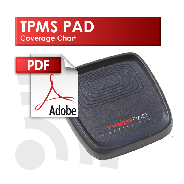 TPMS Pad Coverage Chart
