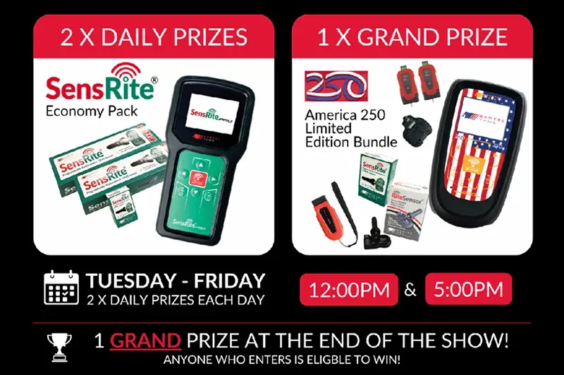 October 2026 - Visit Bartec TPMS At SEMA 2026 To Win Awesome Prizes  